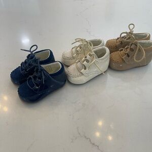 Stylish Baby Lace-Up Shoes - Blue, White, and Tan